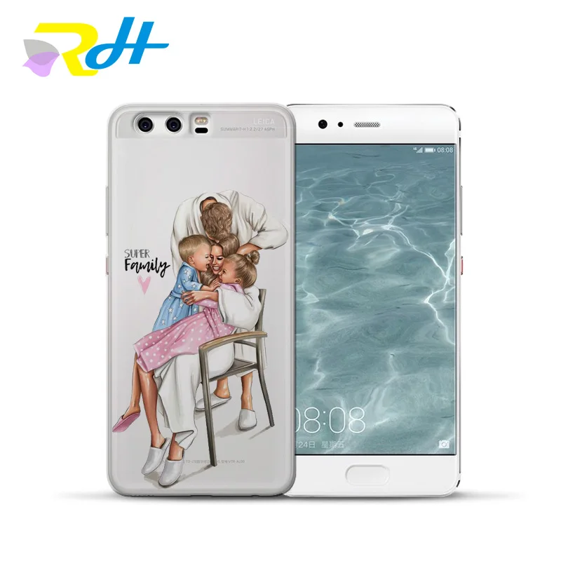 Силиконовый чехол для мамы и дочки huawei Nova 3 3i мягкий из ТПУ задней панели телефона
