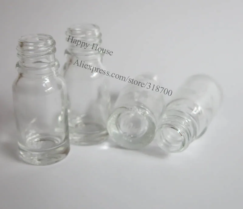 

360 x 10ml Clear Glass Cream shampoo Bottle10cc Transparent Glass Essential Oil Bottle With Pump.1/3oz Glass Container
