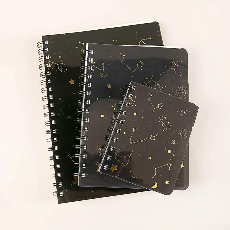 

Star Separator Page Notebooks A5 Cute Student Notepad B5 Hot Stamping PP Coil Books Horizontal Line Diary School Office Supplies