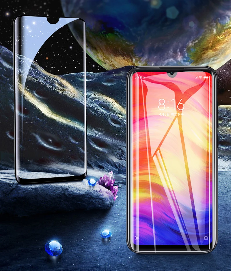 Полное покрытие закаленное стекло для Xiaomi Redmi Note 6 Pro 7 Mi 8 Lite 9 Mix 3 Pocophone F1 Защитная