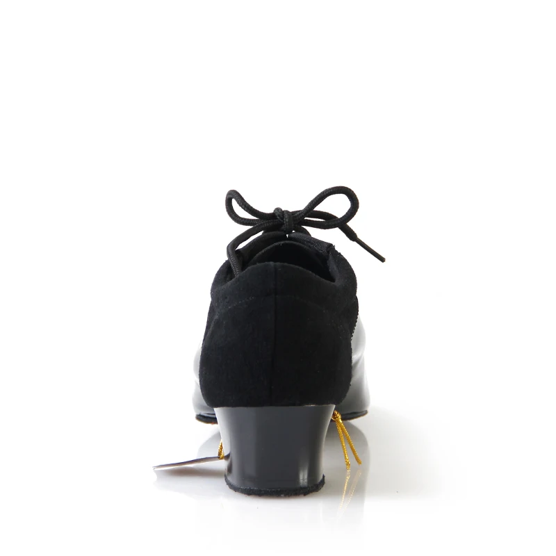 Sneakers Dance Shoes Ballroom Latin Shoes Jazz Import patent leather Comfortable heel High - end professional Black heel 4.5 cm