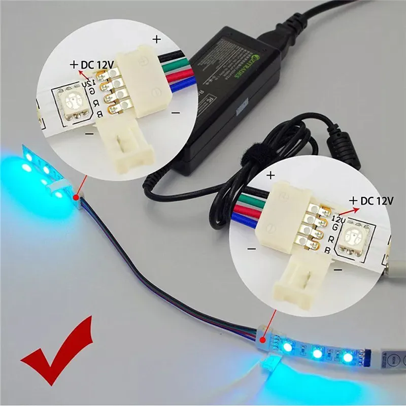 5 шт./лот 4 контактный разъем для светодиодной ленты RGB гнездовой кабель