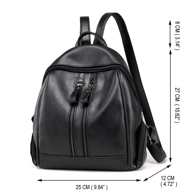 

New Fashion Woman Backpack Leather Brands Female Leisure Bag High Quality Simple Schoolbag Elegant Mini Shoulder Bag