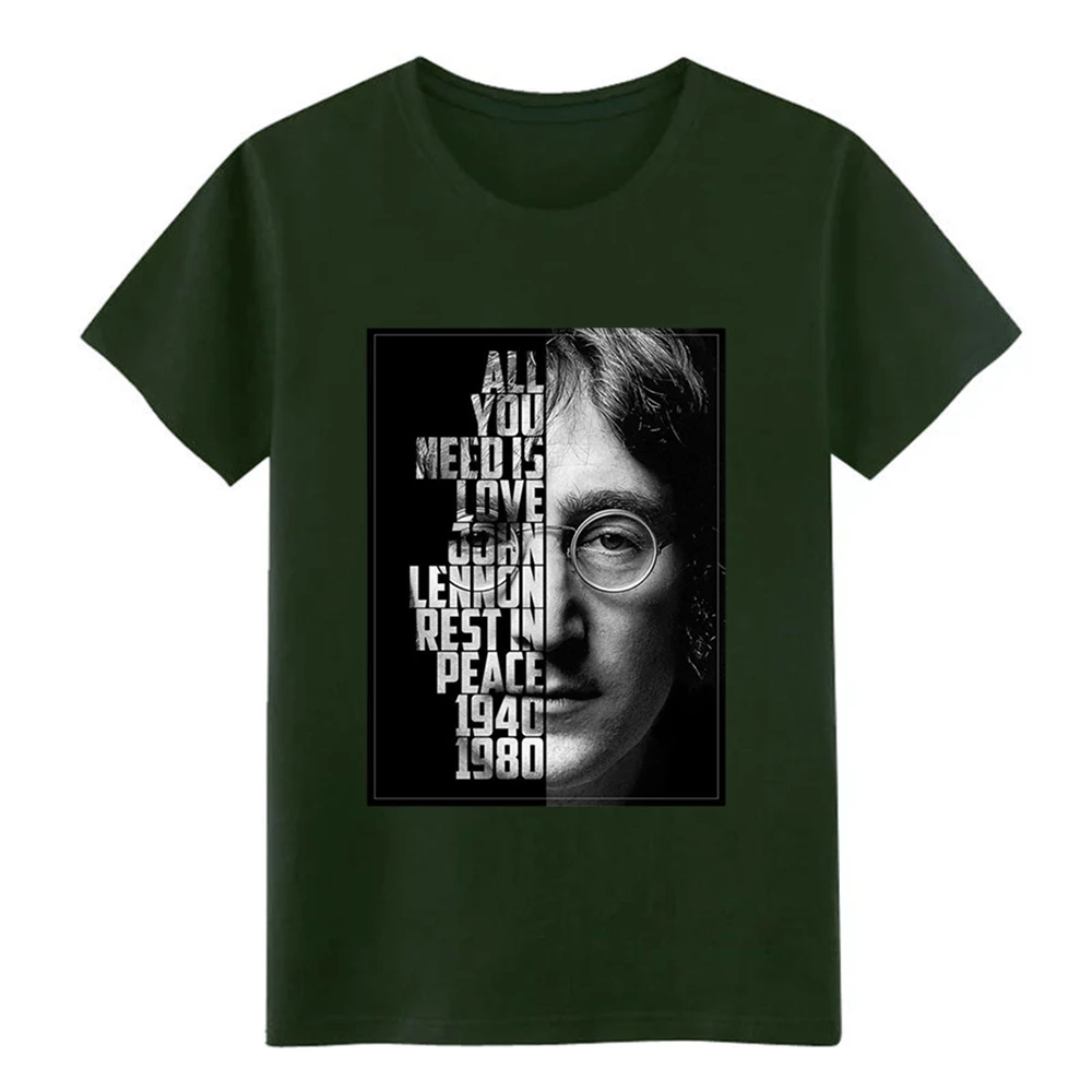 Мужская футболка Jhon Lennon персонализированная с круглым воротником унисекс милая