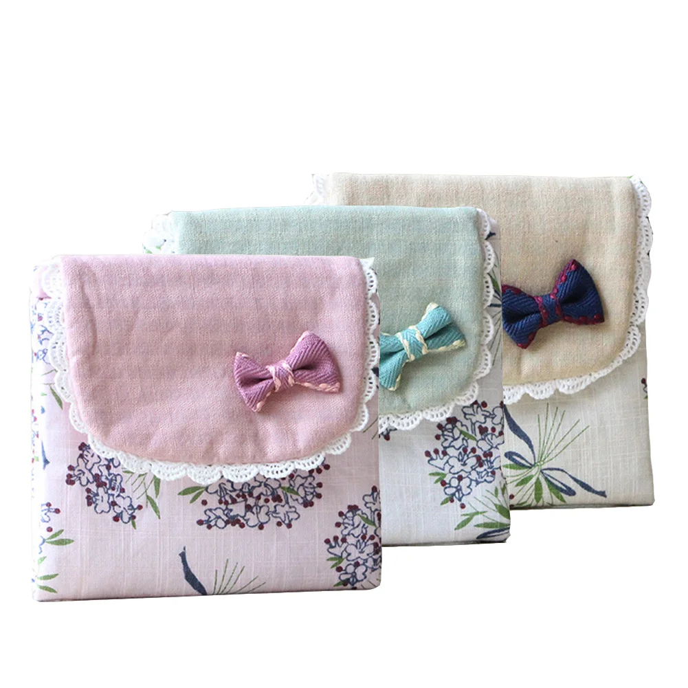 Прокладки для девочек гигиеническая мини-сумка хранения складная пуговица с