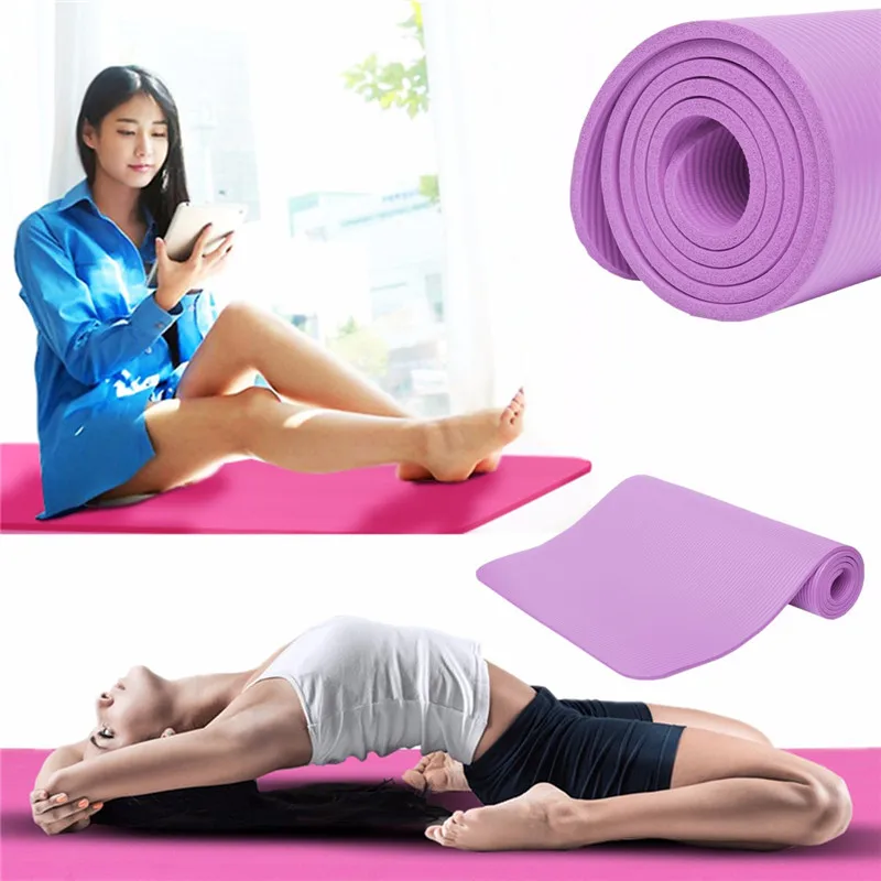 8mm Thick 1830*610mm Yoga Mat For High Quality NBR Non Slip Mats Beginner Fitness Exercise Tasteless Gym Pads Bag|Коврики для йоги| |
