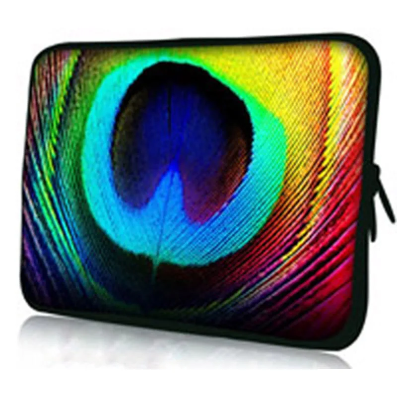 

7.9 9.7 10.1 11.6 13.3 14.1 15.4 15.6 Peacock feather Notebook Bag Smart Cover Tablet Sleeve Case For Macbook Hp Dell Laptop