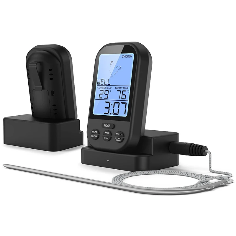 Умный Цифровой радиочастотный беспроводной дистанционный термометр для мяса