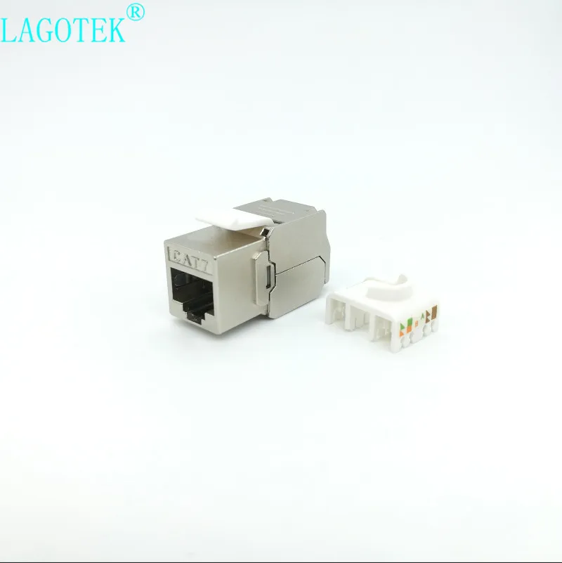 Экранированный FTP модуль Keystone Cat7 Cat6A из цинкового сплава RJ45 12/24 шт. - купить по