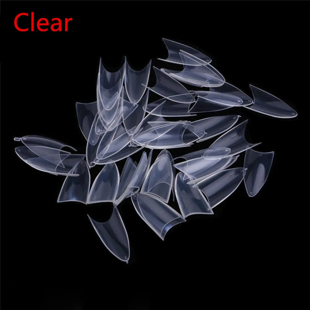 

100 bags/lot 500 Sharp Ending Natural Clear White French Acrylic Nail Art Tips Stiletto False Nail Tips Wholesale A0023XX