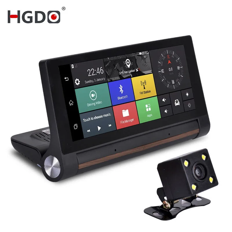 HGDO 3g 4G Автомобильный видеорегистратор камера Bluetooth Wi Fi gps навигация видео