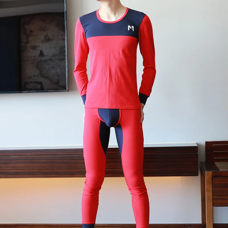 Мужское нижнее белье хлопковые леггинсы термобелье для мужчин внутреннее