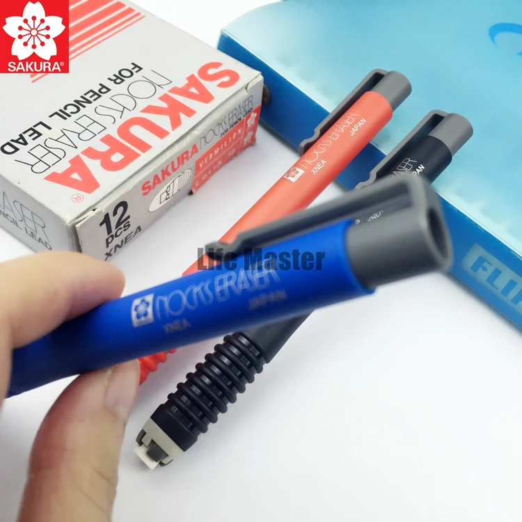 LifeMaster Япония Сакура ластик гнезда черный/синий/красный для карандаша свинцовая