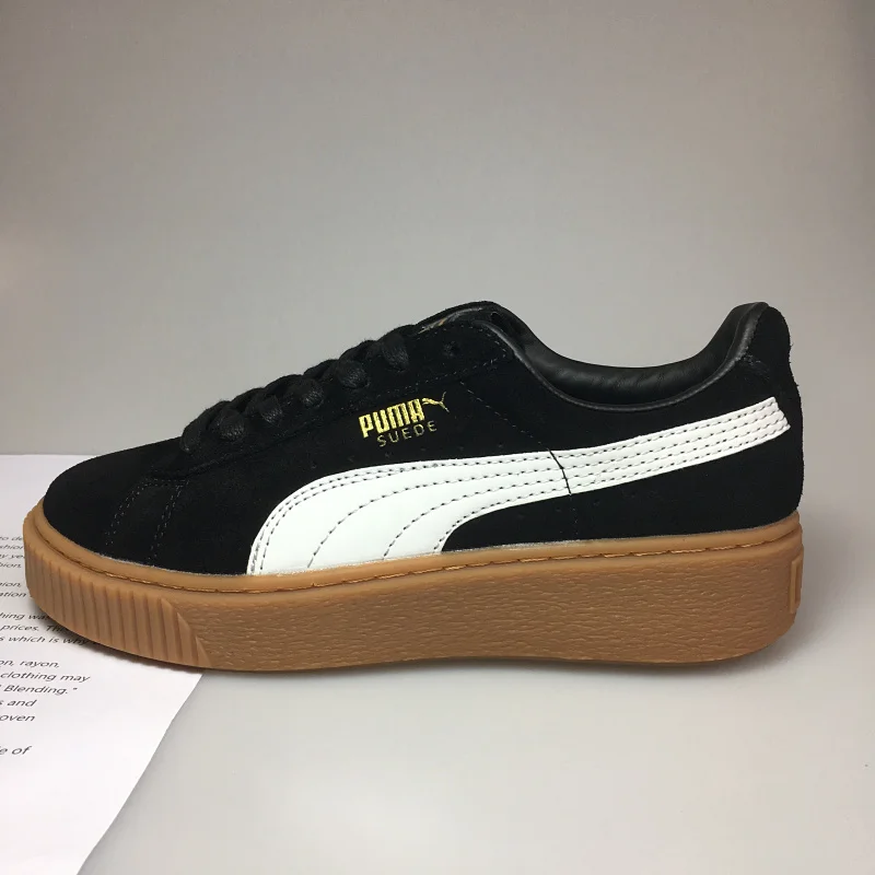 2018 обувь Puma puma толстый бархат подшитая на платформе для мужчин и женщин черный