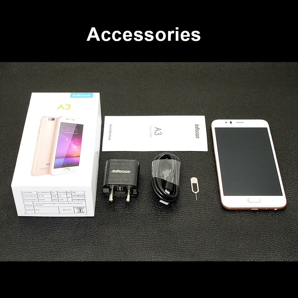 Infocus A3, мобильный телефон, 5,2 дюймов, LTE, 4G, смартфон, 2 Гб+ 16 ГБ, 3050 мАч, четырехъядерный телефон, отпечаток пальца, двойной, Android 7,0, сотовые телефоны