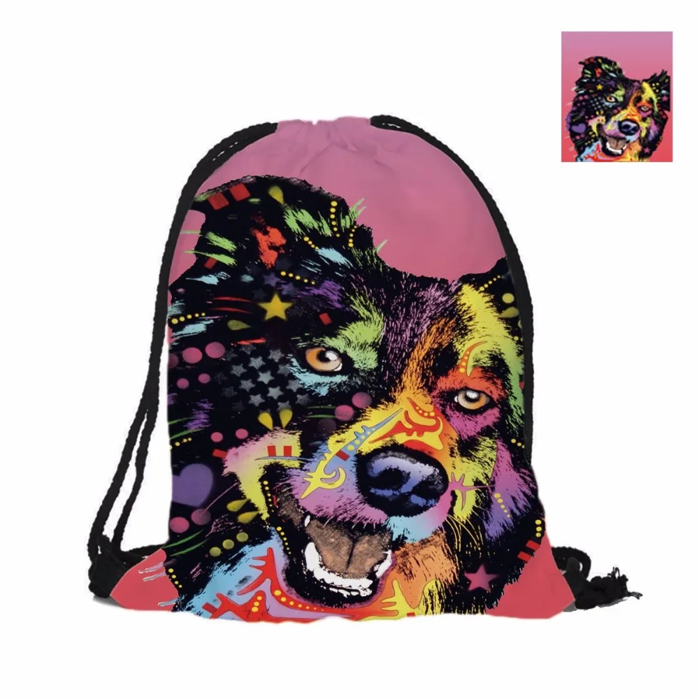 Сумка для рисования с милыми краями цветная сумка двустороннего рисунка милых