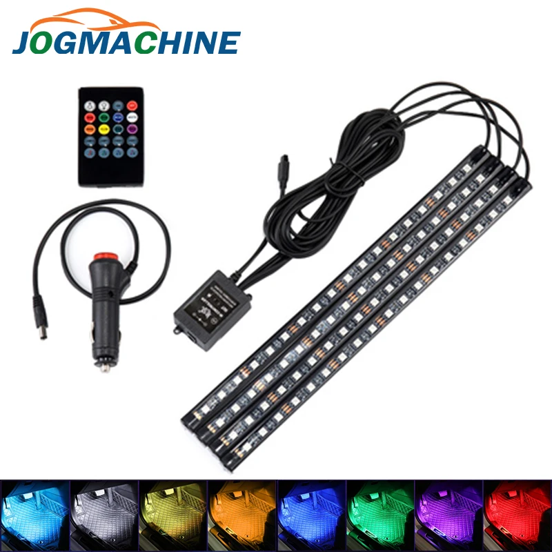 Светодиодная лента RGB для автомобиля декоративная лампа создания атмосферы с