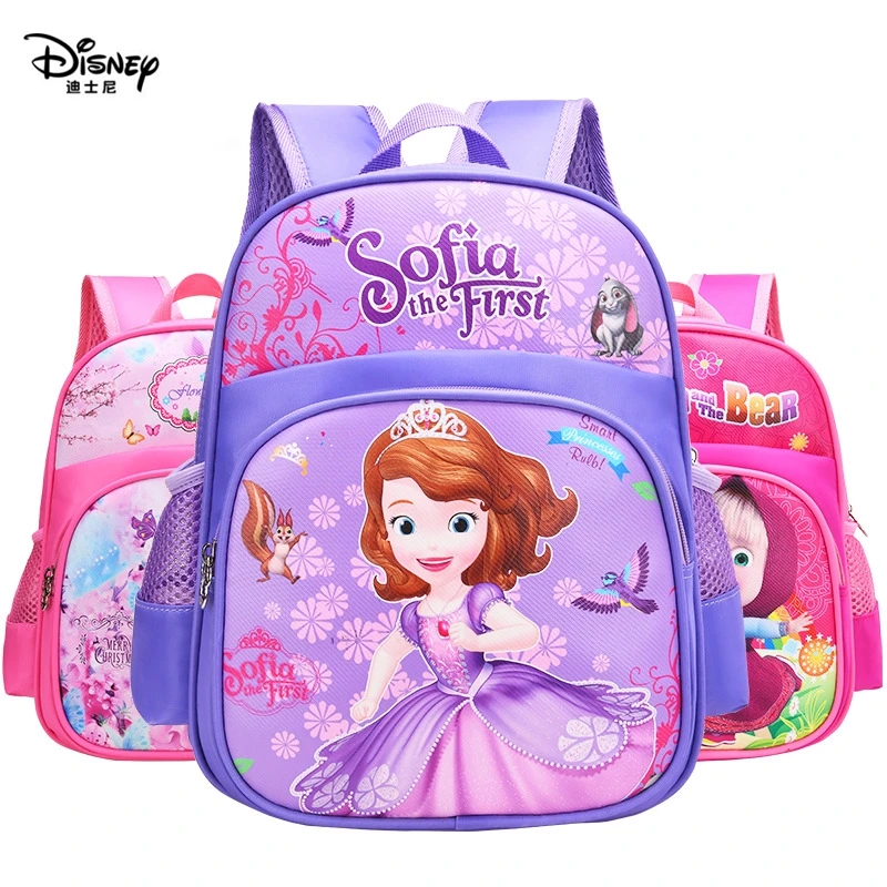 Рюкзак с героями мультфильмов Disney милый школьный ранец для девочек Холодное