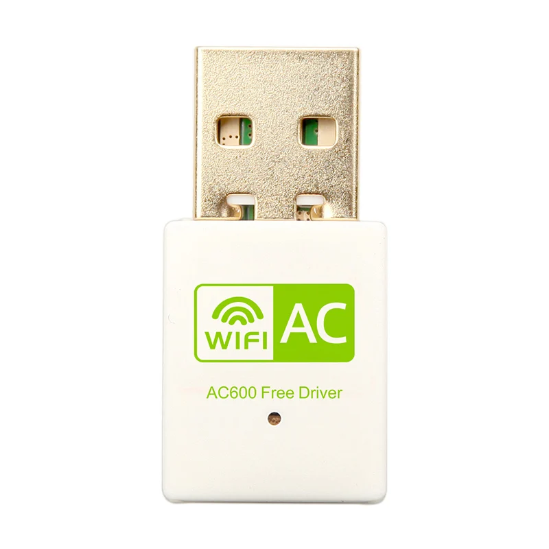 Белый 600 Мбит/с Бесплатный драйвер беспроводной USB Wifi адаптер Wi-Fi сетевая карта 2,4G 5G двухдиапазонный Lan USB Wifi ключ приемник 802.11n/g/a/ac - Цвет: Белый
