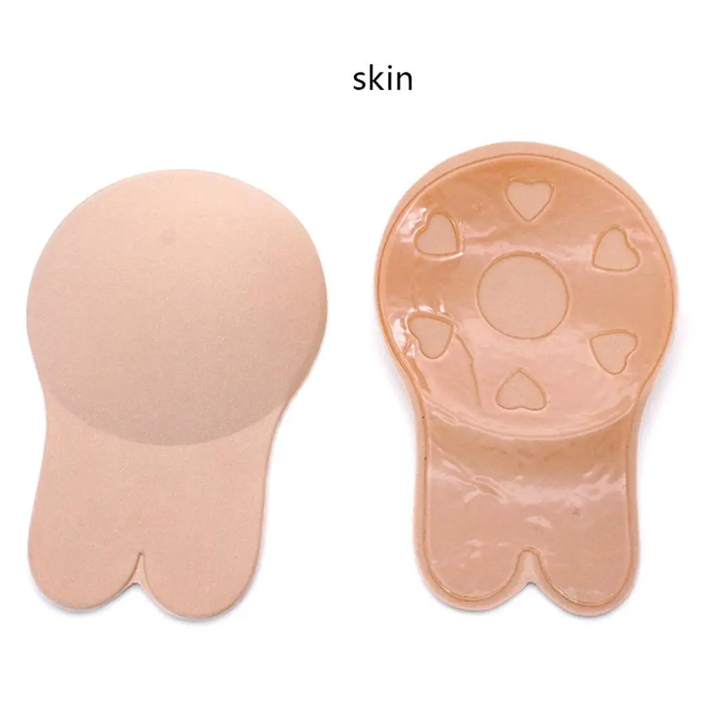 skin color Подушечки для бикини для купального костюма женский бюстгальтер силиконовый самоклеющийся стикер пуш-ап невидимый бюстгальтер купальник соска чехол для вечернего платья - Цвет: skin color