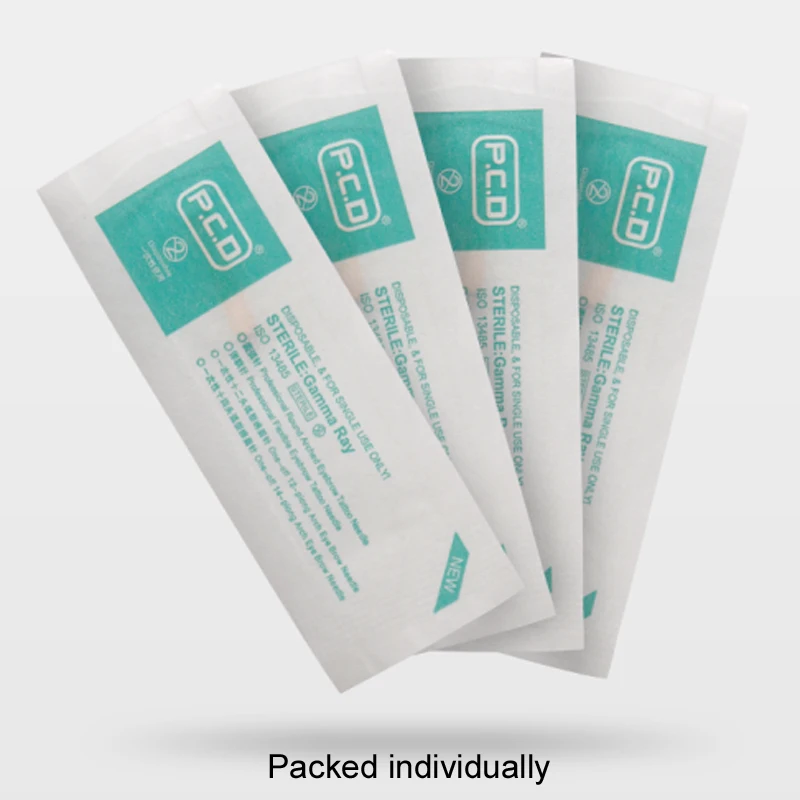 100 шт. Одноразовые Иглы для микроблейдинга лезвие татуажа бровей PCD 12/14/19 пин