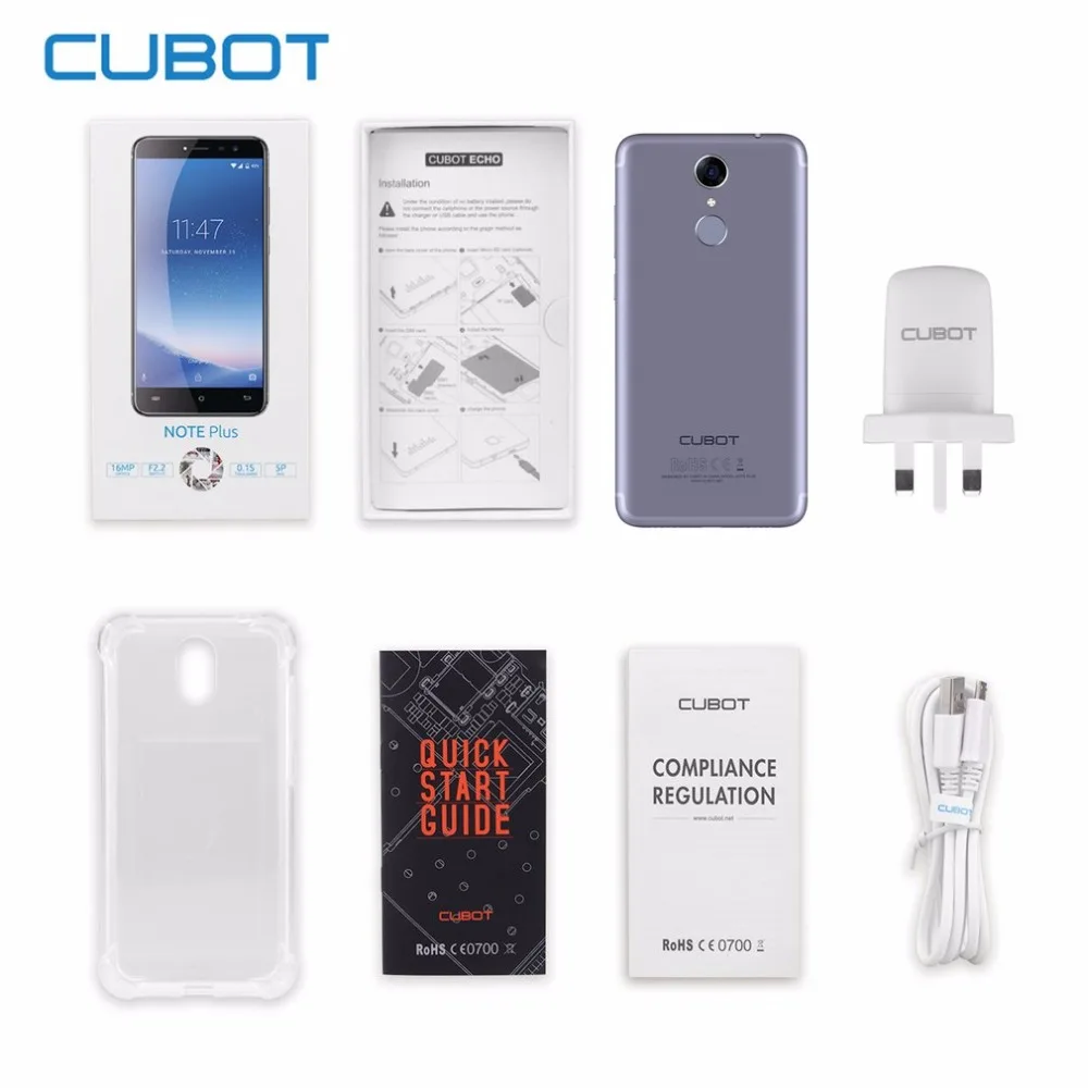 Оригинальный Cubot Note плюс MT6737T 4 ядра Смартфон Android 7 0 5 2 дюймов мобильного телефона