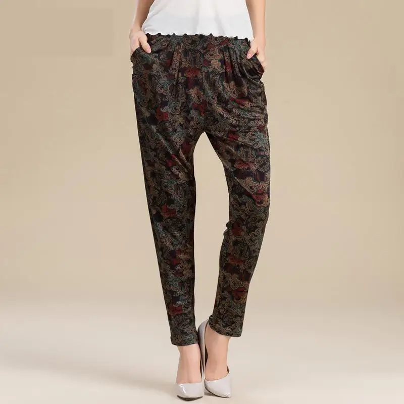 Летние брюки султанки 100% шелковые REALL женские большого размера для отдыха|silk