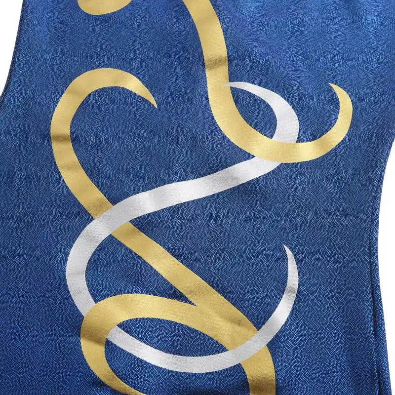 Одежда для гимнастики без рукавов с принтом Высококачественный костюм девочек