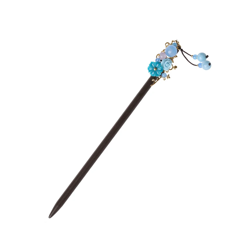 Handmade Vintage Wood Hairwear Accessories Elegant Woman Gift Hair Charm Chinese Style Women Wedding Hairpins 16/18cm |