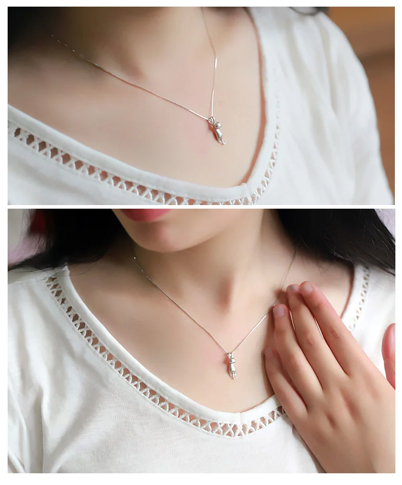 Ожерелье Корейская мода животное прекрасный кот кулон ожерелье женское колье