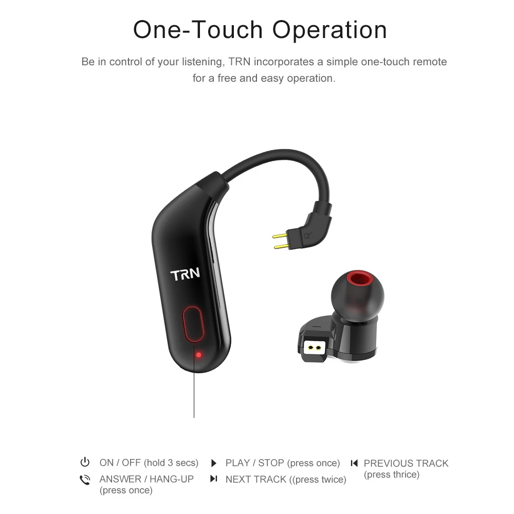 TRN BT20 Bluetooth наушники кабель ушной крючок наушники обновление провода Bluetooth 5,0 2PIN/MMCX для TRN V20 V60 KZ AS10 ZS10