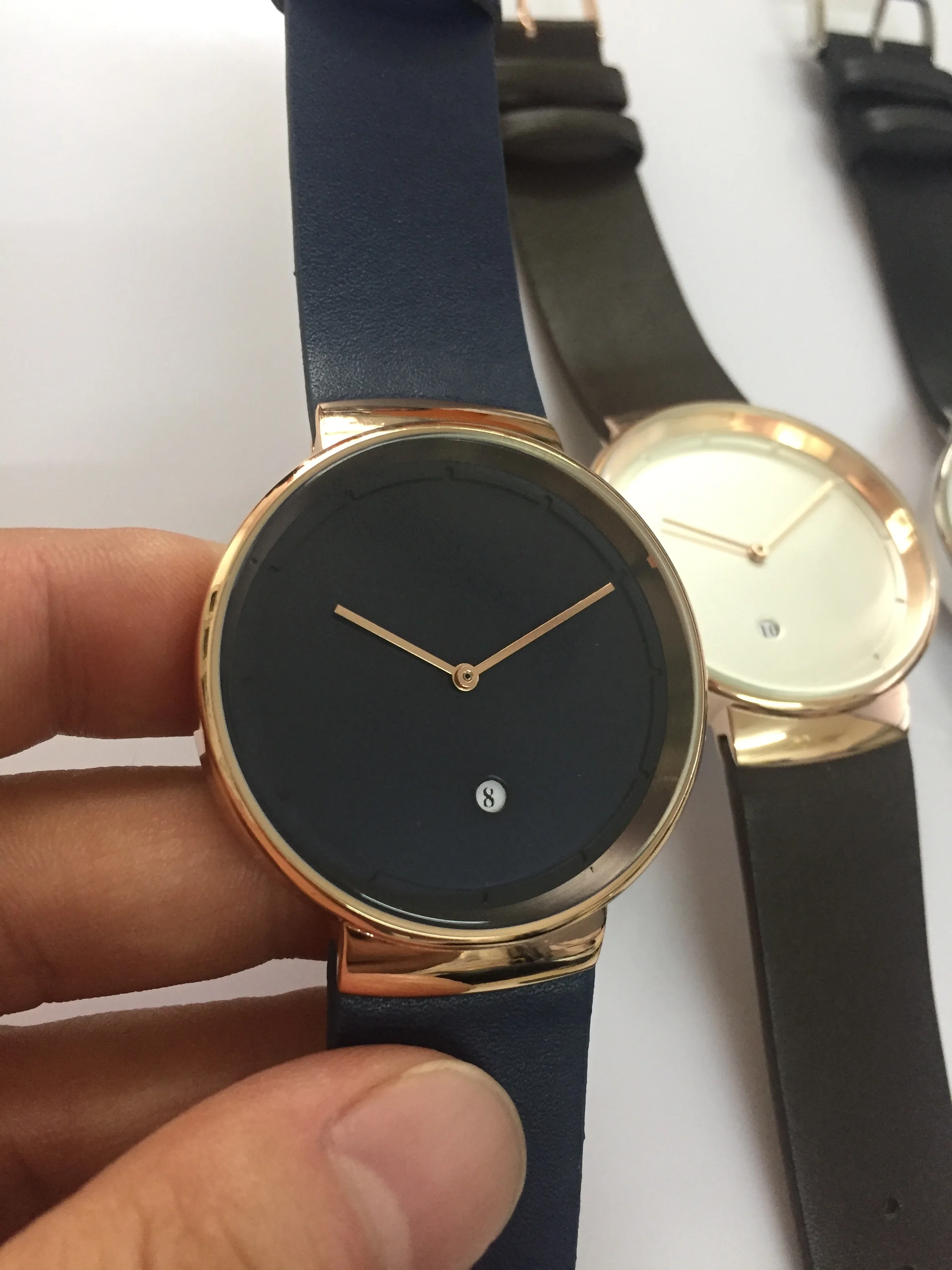 BAOSAILI CL032 пользовательский напечатанный логотип часы из натуральной кожи ремешок