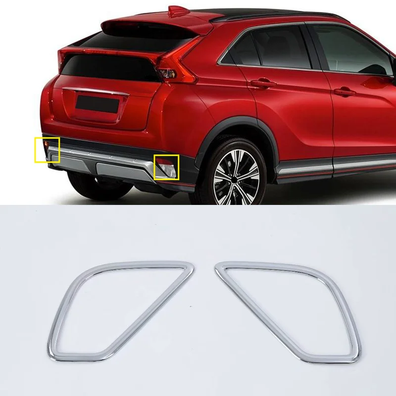 

Стайлинга автомобилей 2 шт. ABS хромированный передний бампер внешний задний противотуманный фонарь лампа крышка Накладка для Mitsubishi Eclipse Cross ...