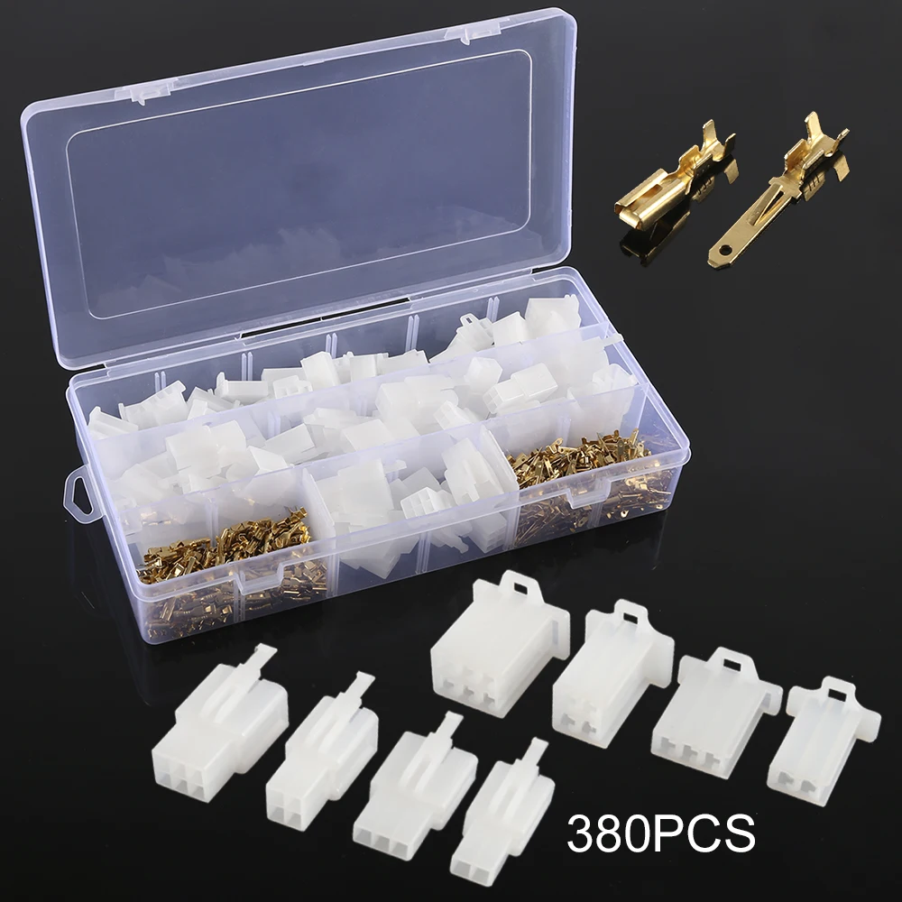 380 шт. Авто провод клеммный разъем 2,8 мм разъем Мужской Женский клеммы корпус 2 3 4 6 для лодок автомобилей мотоциклов