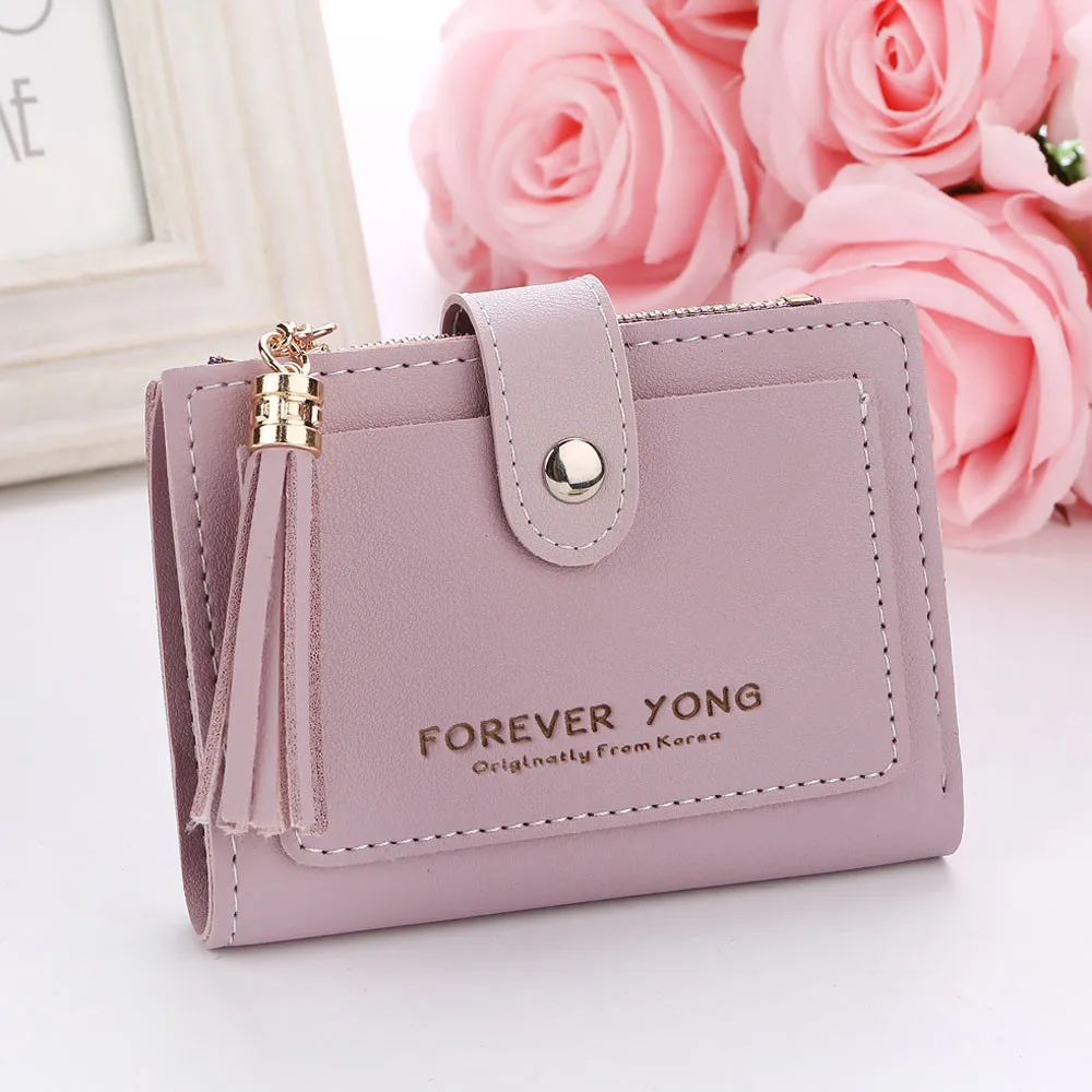 Для женщин простой ретро буквы Короткие Кошелек для монет картхолдер (кошелек