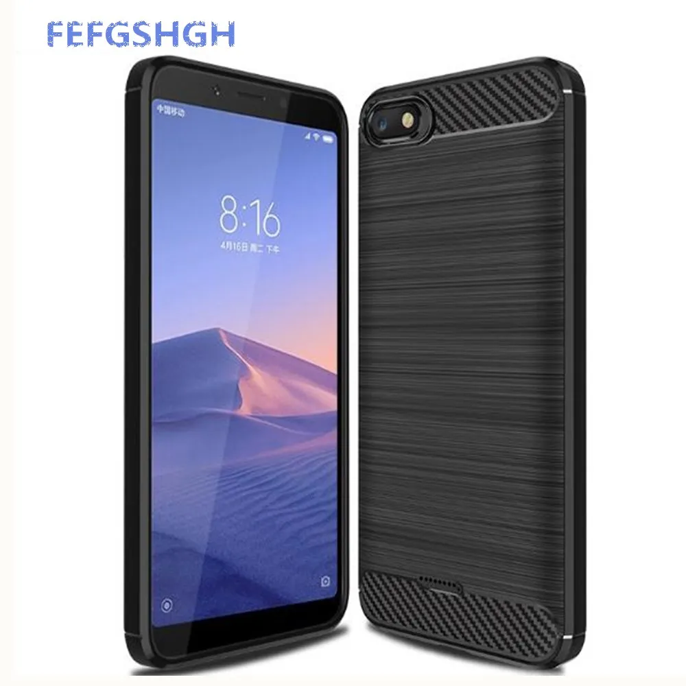 Carbon Fiber Cover For Xiaomi Redmi 6A Case Rubber Silicone Phone Cases Back | Мобильные телефоны и аксессуары
