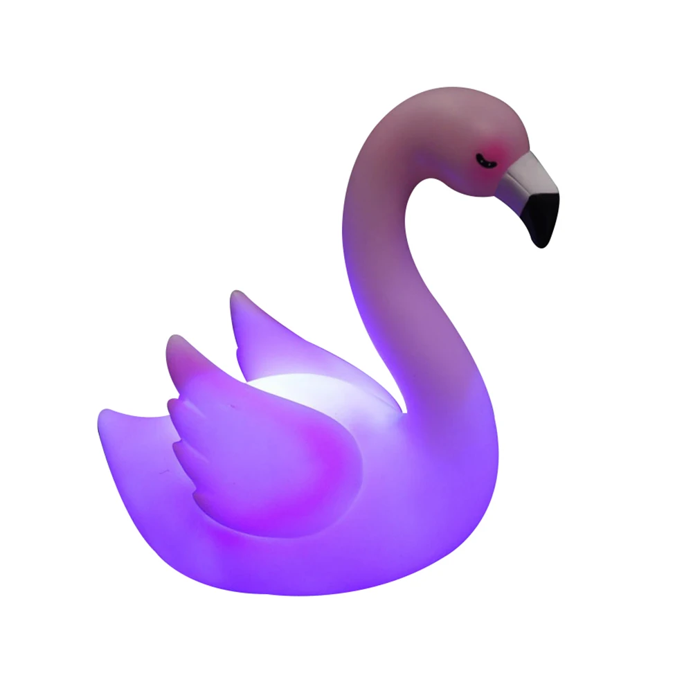 Romantic LED Pink Flamingo Style Novelty 3D Desk Lamp Creative Kids Night Light Bedroom Decorative Lamp Cake Ornament Gift