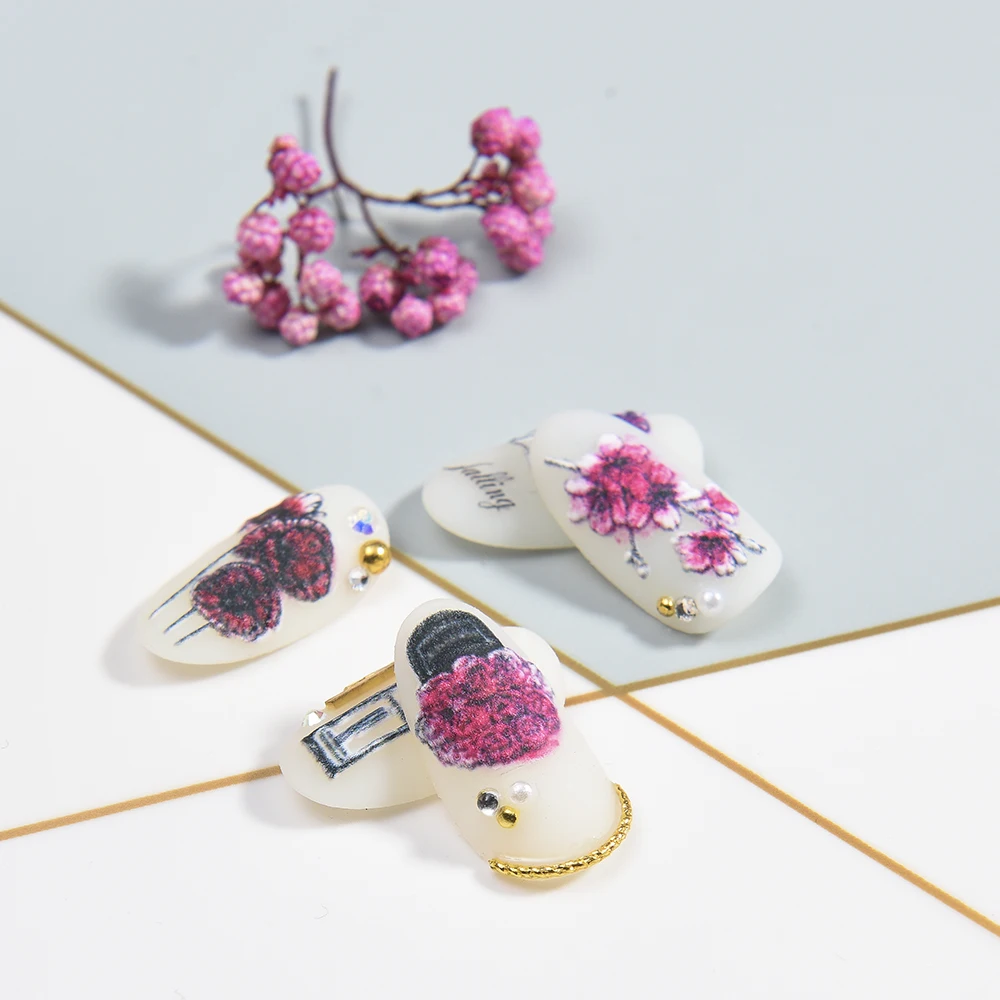 3d наклейка для ногтей с акриловой гравировкой красивые наклейки танцев и девочек