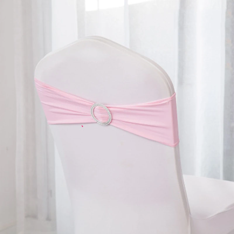 Light pink Чехлы на стулья для отелей украшения спинки стула вечерние праздничные принадлежности Эластичный Бант Лидер продаж для свадебного банкета Высокое качество 1 шт - Цвет: Light pink