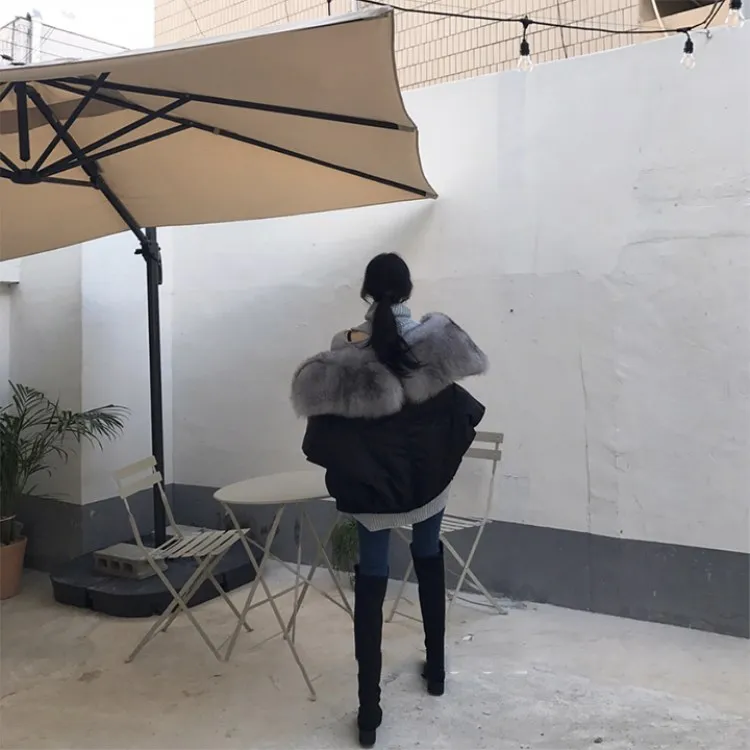 Уитни Ван 2018 осень зима модная уличная большой искусственный мех парка для