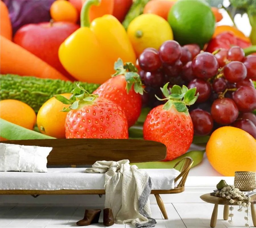 Обои для стен 3 d обои с изображением клубники фруктов винограда еды настенные