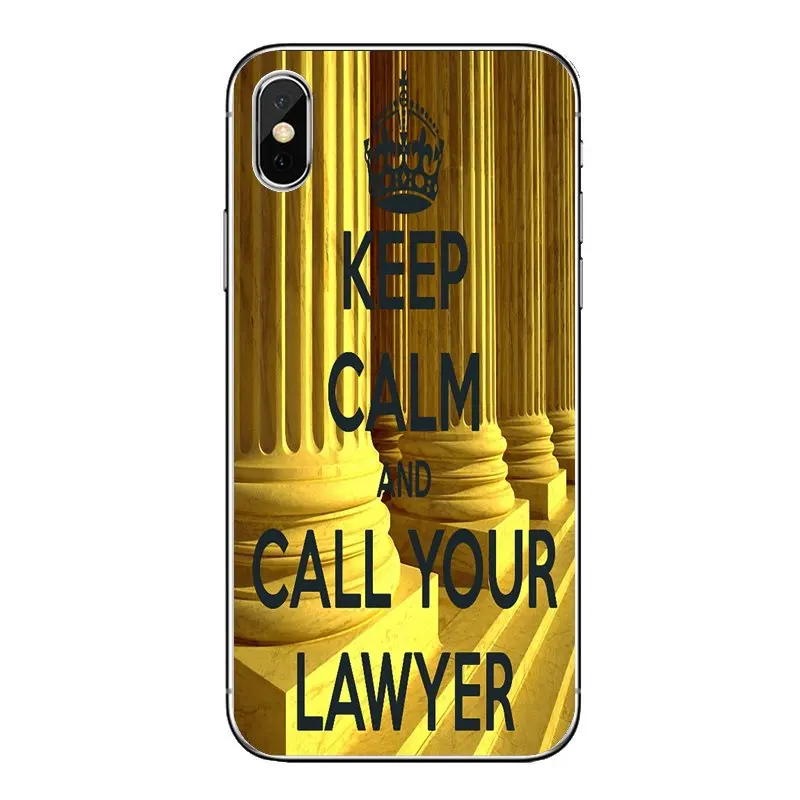 Soft Transparent Cases Covers Keep Calm and Call Your Lawyer For iPod Touch iPhone 4 4S 5 5S 5C SE 6 6S 7 8 X XR XS Plus MAX |