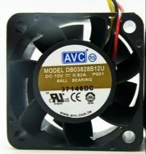 

DC12V 0.82A DB03828B12U 38*38*28 мм 3,8 см 3-жильный серверного шасси вентилятор охлаждения