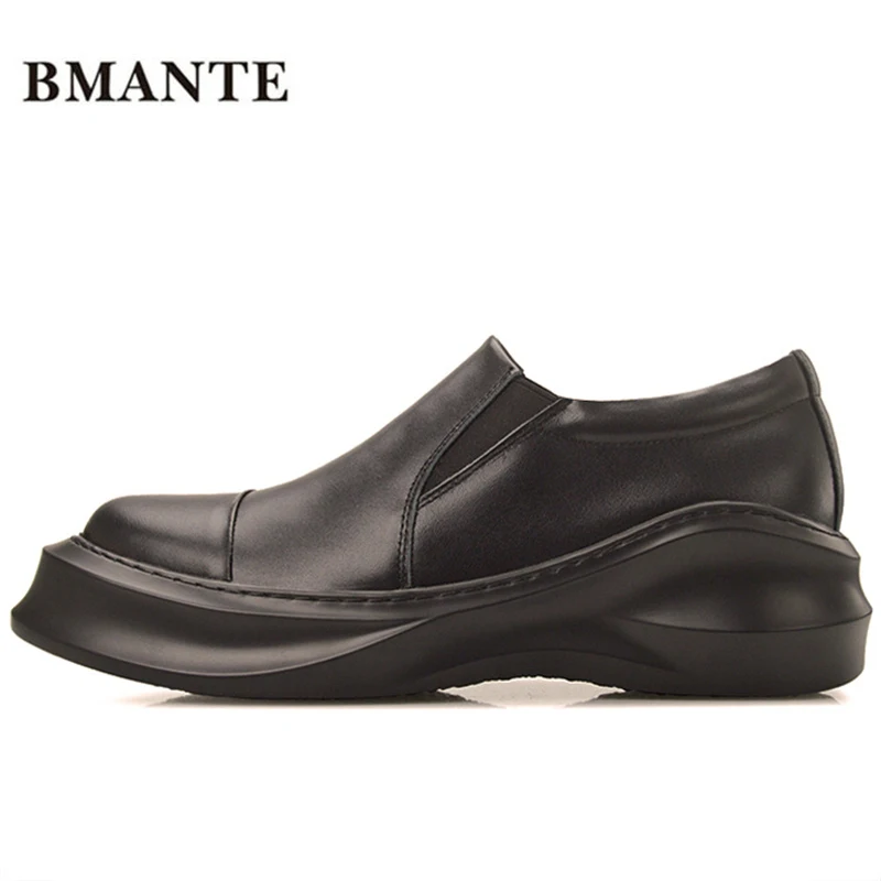 Famous designer brand real leather thick soles platform white casual footwear Chaussure Male flatform cheap plateau shoe for men | Обувь