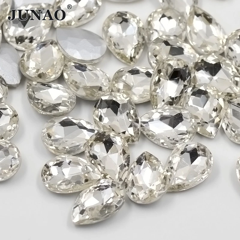 50 шт. прозрачные стразы в форме слезы 13 х18 мм|crystal stone|crystal stone dropcrystal ab rhinestones |