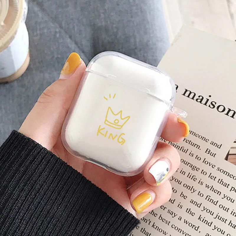 I200166 Смех жизнь прозрачная пара роскошные наушники чехол для Airpods чехол наушники защитный чехол для Airpods аксессуары - Цвет: I200166