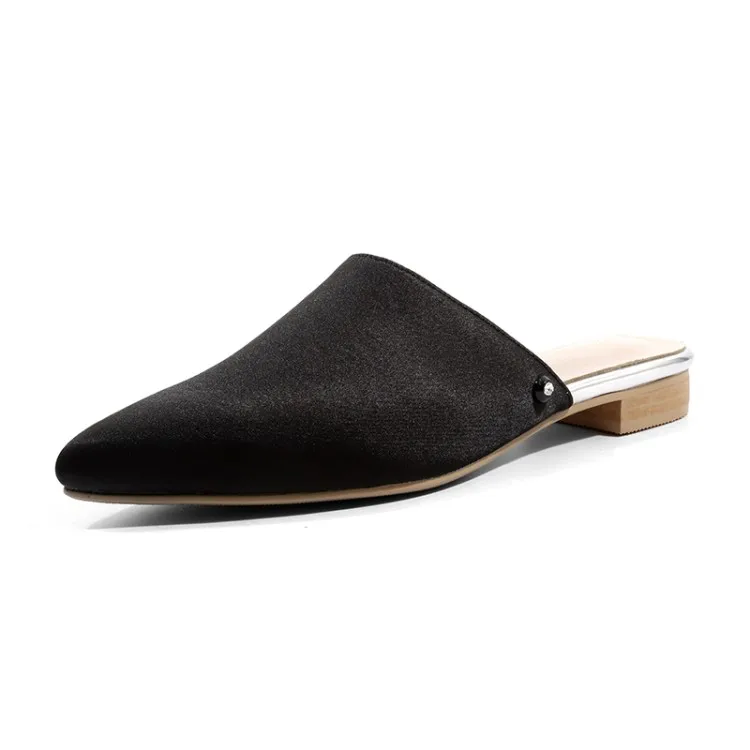 MLJUESE/женские шлепанцы из шелка с острым носком красного цвета в римском стиле на