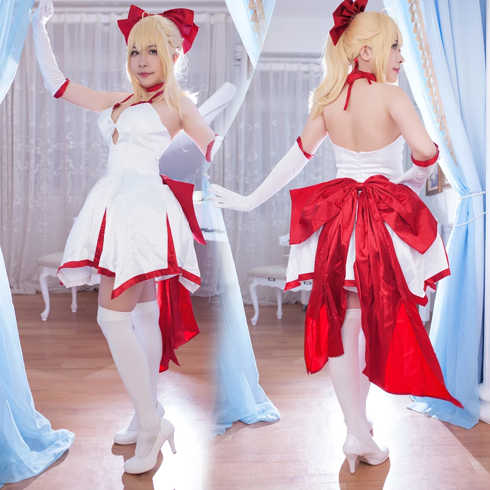 Fate/Stay Night Fate/Zero Fate/Grand Order Nero Saber Lily карнавальный костюм на заказ сексуальное