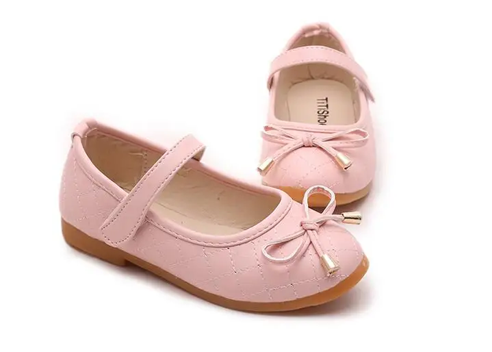 2016 девочки черная кожа Производительность женская детская обувь белые кожаные