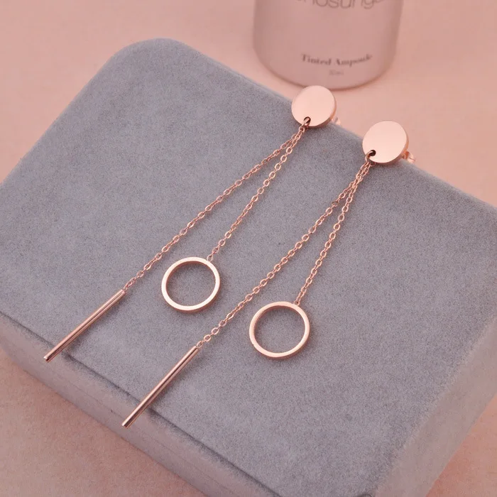 Бренд YUN RUO цвет розового золота круглые женские украшения подарок для девушек